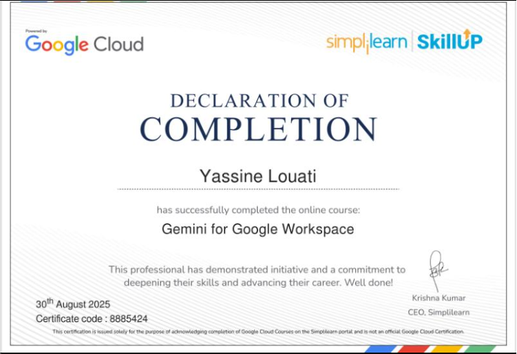 Gemini for Google Workspace